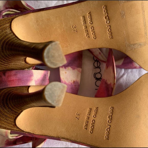 Sergio Rossi Heels Pink Purple White 37 7 - Picture 11 of 11